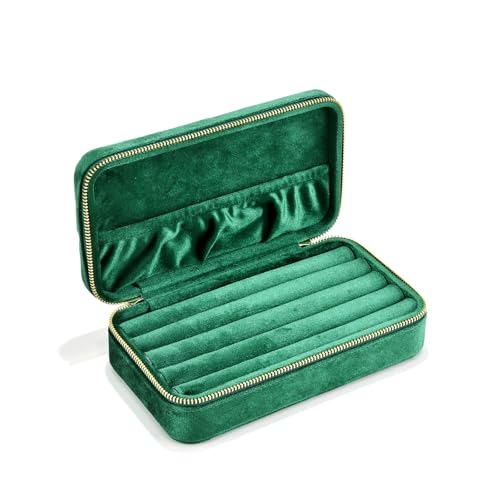 QWWQYDY Schmuckaufbewahrung Personalisieren Sie Samt Schmuckschatulle Plüsch Tragbare Ring Aufbewahrungsbox Reise Business Schmuck Organizer Einzigartige Geschenke(G116) von QWWQYDY