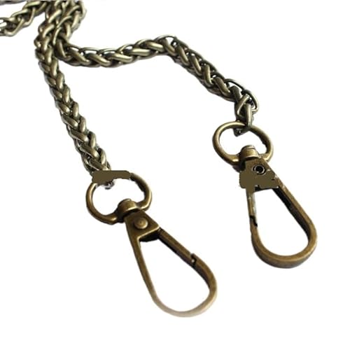 QWWQYDY Taschengurt 120cm Metallkette for Schultertaschen Handtasche Schnalle Griff DIY Gurt Zubehör Hardware Ersatz Gürtel Eisen(Bronze) von QWWQYDY