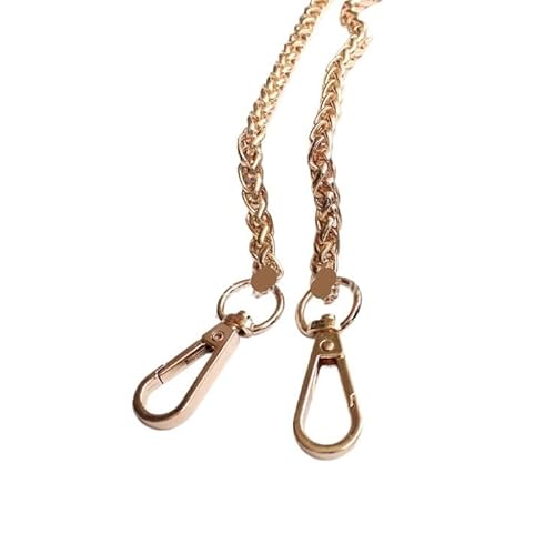 QWWQYDY Taschengurt 120cm Metallkette for Schultertaschen Handtasche Schnalle Griff DIY Gurt Zubehör Hardware Ersatz Gürtel Eisen(Light Gold) von QWWQYDY