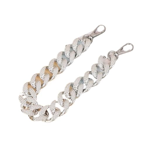 QWWQYDY Taschengurt 1PC 28CM Ersatz Metall Kette for Griff Tasche Handtasche DIY Zubehör for Tasche Strap Hardware Tasche Griff(Sliver) von QWWQYDY