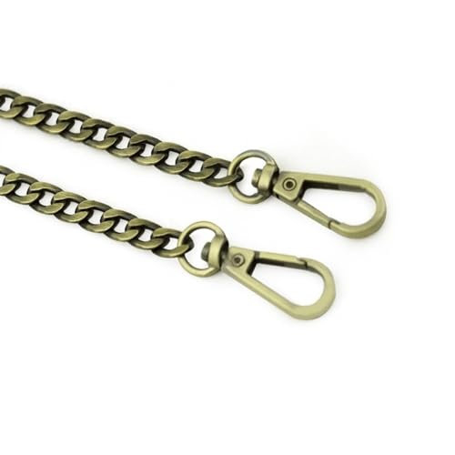 QWWQYDY Taschengurt 40/120CM Hochwertige Metalltaschenkette DIY gewebte Tasche Aluminium-Schultergurt Umhängetasche Metallersatzketten Zubehör(Bronze,120cm) von QWWQYDY