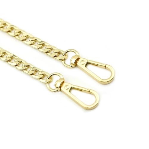 QWWQYDY Taschengurt 40/120CM Hochwertige Metalltaschenkette DIY gewebte Tasche Aluminium-Schultergurt Umhängetasche Metallersatzketten Zubehör(Gold,120cm) von QWWQYDY