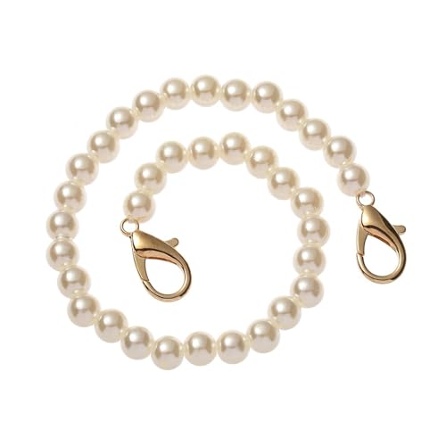 QWWQYDY Taschengurt 8 mm Perlenriemen for Taschen, Handtaschengriffe, DIY-Geldbörse, Ersatz, Lange Perlenkette for Schultertaschenriemen, Perlengürtel(30cm) von QWWQYDY