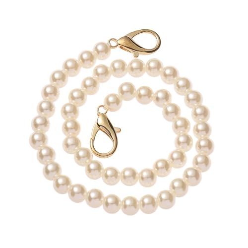 QWWQYDY Taschengurt 8 mm Perlenriemen for Taschen, Handtaschengriffe, DIY-Geldbörse, Ersatz, Lange Perlenkette for Schultertaschenriemen, Perlengürtel(40cm) von QWWQYDY
