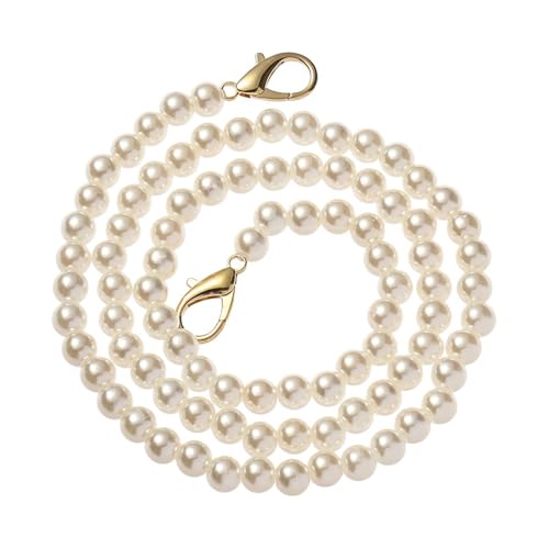 QWWQYDY Taschengurt 8 mm Perlenriemen for Taschen, Handtaschengriffe, DIY-Geldbörse, Ersatz, Lange Perlenkette for Schultertaschenriemen, Perlengürtel(70cm) von QWWQYDY
