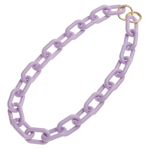 QWWQYDY Taschengurt Auswechselbarer Taschenkettenriemen for Damen, Abnehmbarer Taschenriemen aus Kunstharz, DIY-Umhängetasche-Zubehör(Purple) von QWWQYDY