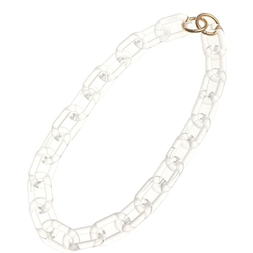 QWWQYDY Taschengurt Auswechselbarer Taschenkettenriemen for Damen, Abnehmbarer Taschenriemen aus Kunstharz, DIY-Umhängetasche-Zubehör(Transparent) von QWWQYDY