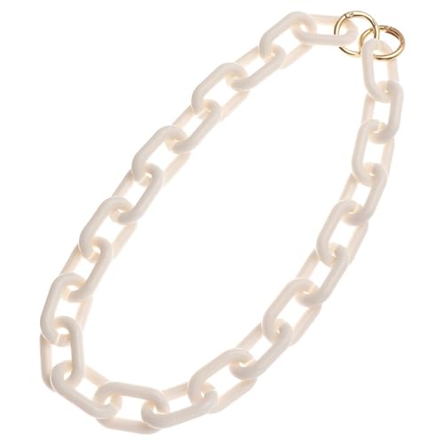 QWWQYDY Taschengurt Auswechselbarer Taschenkettenriemen for Damen, Abnehmbarer Taschenriemen aus Kunstharz, DIY-Umhängetasche-Zubehör(White) von QWWQYDY