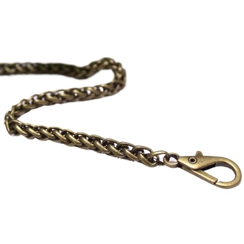 QWWQYDY Taschengurt Gold/Silber/Schwarz/Kupfer 40–120 cm Metall-Ersatz-Geldbörsenkette, Schulter- und Umhängetaschengurt for Cluth-Taschenhandtaschengriffe(Copper,40cm) von QWWQYDY