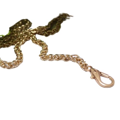 QWWQYDY Taschengurt Gold/Silber/Schwarz/Kupfer 40–120 cm Metall-Ersatz-Geldbörsenkette, Schulter- und Umhängetaschengurt for Cluth-Taschenhandtaschengriffe(Gold,40cm) von QWWQYDY