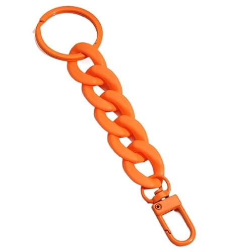 QWWQYDY Taschengurt Kunststoff-Gliederkette Schlüsselanhänger handgefertigt Schlüsselanhänger for Frauen Mädchen Handtasche Anhänger Zubehör Freundschaftsgeschenke(E3819) von QWWQYDY