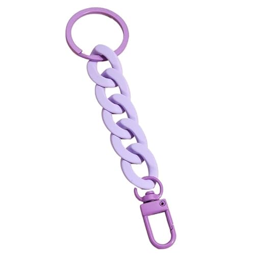 QWWQYDY Taschengurt Kunststoff-Gliederkette Schlüsselanhänger handgefertigt Schlüsselanhänger for Frauen Mädchen Handtasche Anhänger Zubehör Freundschaftsgeschenke(E3823) von QWWQYDY