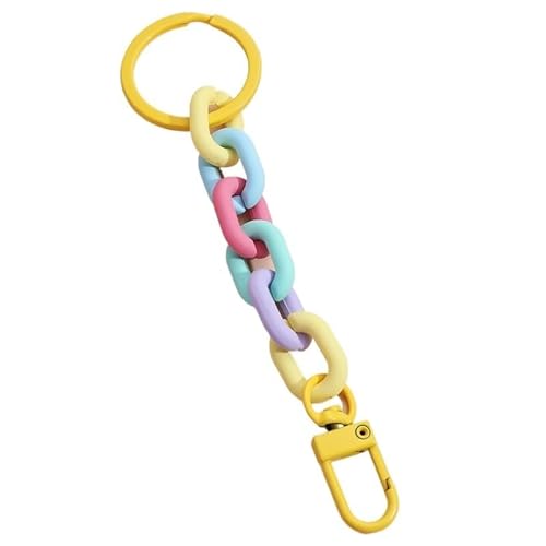 QWWQYDY Taschengurt Kunststoff-Gliederkette Schlüsselanhänger handgefertigt Schlüsselanhänger for Frauen Mädchen Handtasche Anhänger Zubehör Freundschaftsgeschenke(E3829) von QWWQYDY