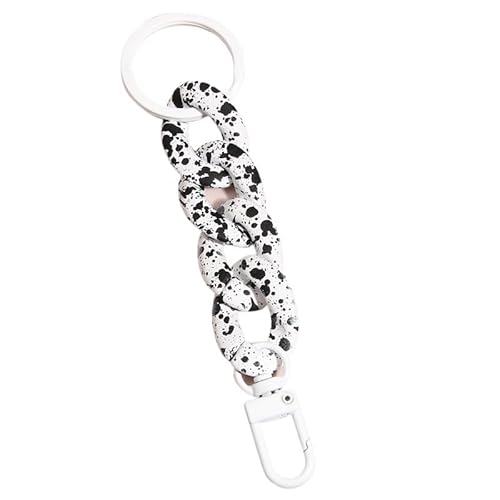 QWWQYDY Taschengurt Kunststoff-Gliederkette Schlüsselanhänger handgefertigt Schlüsselanhänger for Frauen Mädchen Handtasche Anhänger Zubehör Freundschaftsgeschenke(E4883) von QWWQYDY