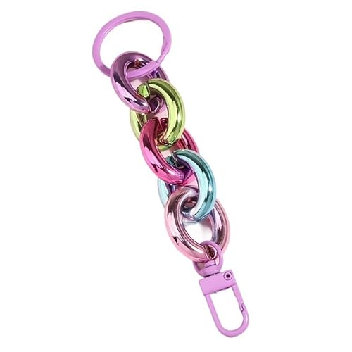 QWWQYDY Taschengurt Kunststoff-Gliederkette Schlüsselanhänger handgefertigt Schlüsselanhänger for Frauen Mädchen Handtasche Anhänger Zubehör Freundschaftsgeschenke(E5536) von QWWQYDY