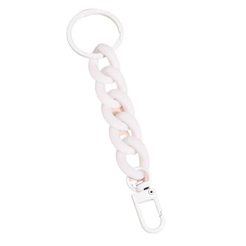 QWWQYDY Taschengurt Kunststoff-Gliederkette Schlüsselanhänger handgefertigt Schlüsselanhänger for Frauen Mädchen Handtasche Anhänger Zubehör Freundschaftsgeschenke(E5637) von QWWQYDY