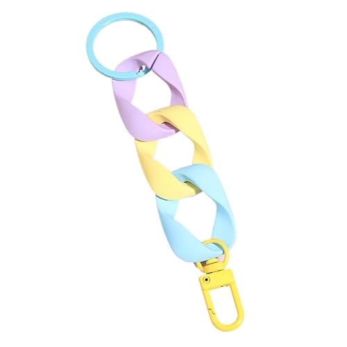 QWWQYDY Taschengurt Kunststoff-Gliederkette Schlüsselanhänger handgefertigt Schlüsselanhänger for Frauen Mädchen Handtasche Anhänger Zubehör Freundschaftsgeschenke(E5640) von QWWQYDY