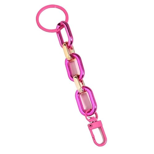 QWWQYDY Taschengurt Kunststoff-Gliederkette Schlüsselanhänger handgefertigt Schlüsselanhänger for Frauen Mädchen Handtasche Anhänger Zubehör Freundschaftsgeschenke(E5648) von QWWQYDY