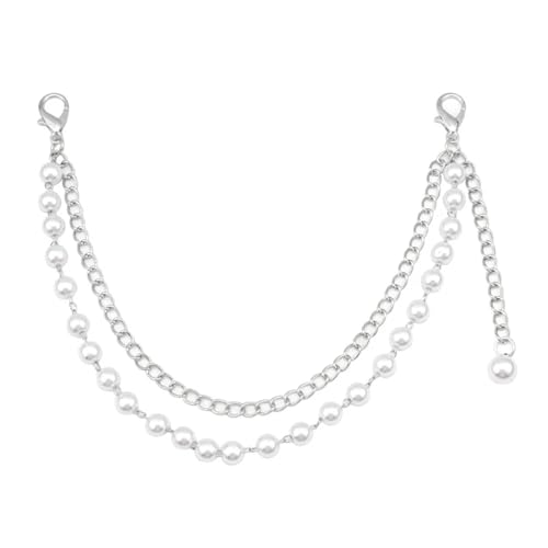 QWWQYDY Taschengurt Neue doppellagige Taschenkette for Taschendekor mit Karabinerverschluss-Anhänger DIY-Geldbörsenkette Splitter Exquisite Handtaschen-Ersatzkette(Style 6) von QWWQYDY