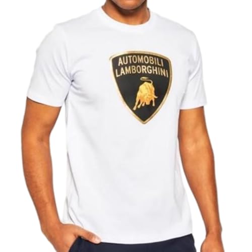 QWZWFC88 Unisex T-Shirt für Lamborghini, Schnell trocknend Kurzarm Hochwertiger Stoff T-Shirt Geschenk,White-M von QWZWFC88