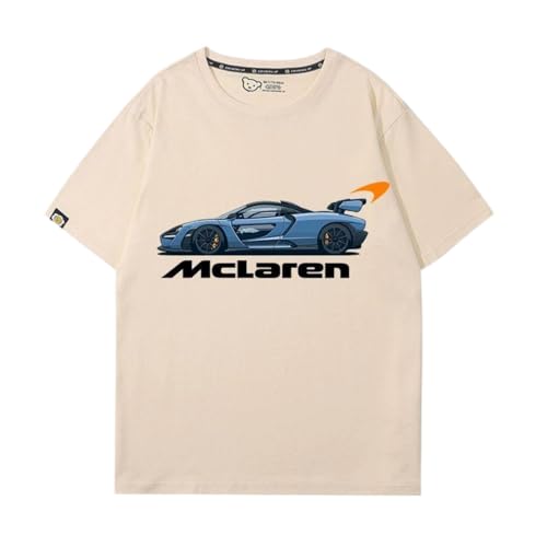 QWZWFC88 Unisex T-Shirt für Mclaren, Schnell trocknend Kurzarm Hochwertiger Stoff T-Shirt Geschenk,Beige-XL QWZWFC88 Unisex T-Shirt für Mclaren, Schnell trocknend Kurzarm Hochwertiger Stoff T-Shirt Geschenk,Beige-XL von QWZWFC88