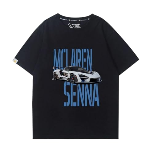 QWZWFC88 Unisex T-Shirt für Mclaren, Schnell trocknend Kurzarm Hochwertiger Stoff T-Shirt Geschenk,Black-XS von QWZWFC88