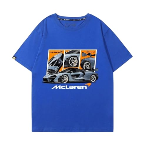 QWZWFC88 Unisex T-Shirt für Mclaren, Schnell trocknend Kurzarm Hochwertiger Stoff T-Shirt Geschenk,Blue-M von QWZWFC88