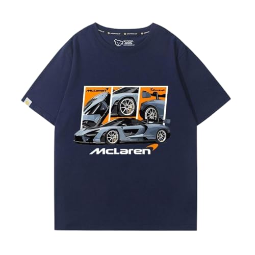 QWZWFC88 Unisex T-Shirt für Mclaren, Schnell trocknend Kurzarm Hochwertiger Stoff T-Shirt Geschenk,Blue-XS QWZWFC88 Unisex T-Shirt für Mclaren, Schnell trocknend Kurzarm Hochwertiger Stoff T-Shirt Geschenk,Blue-XS von QWZWFC88