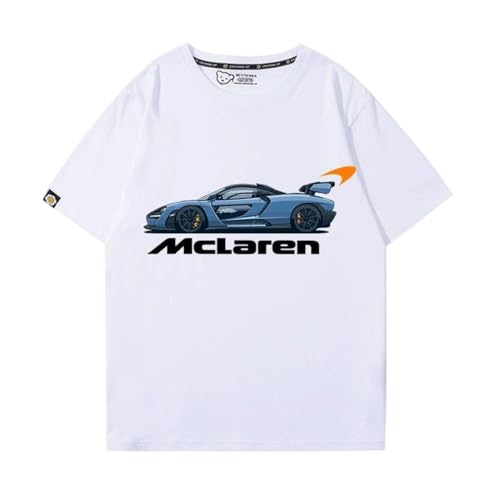 QWZWFC88 Unisex T-Shirt für Mclaren, Schnell trocknend Kurzarm Hochwertiger Stoff T-Shirt Geschenk,White-XL QWZWFC88 Unisex T-Shirt für Mclaren, Schnell trocknend Kurzarm Hochwertiger Stoff T-Shirt Geschenk,White-XL von QWZWFC88