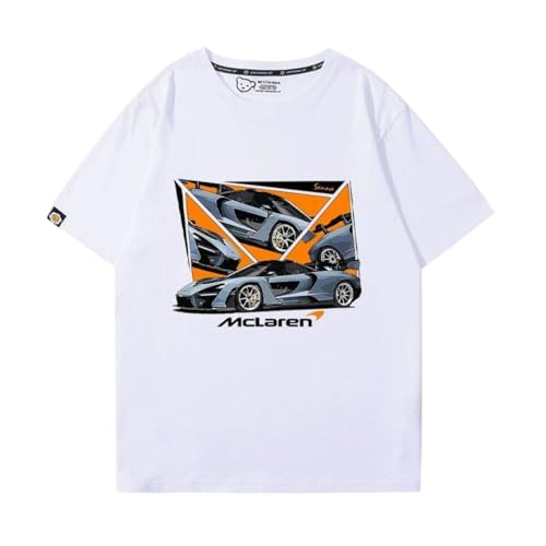 QWZWFC88 Unisex T-Shirt für Mclaren, Schnell trocknend Kurzarm Hochwertiger Stoff T-Shirt Geschenk,White-XS QWZWFC88 Unisex T-Shirt für Mclaren, Schnell trocknend Kurzarm Hochwertiger Stoff T-Shirt Geschenk,White-XS von QWZWFC88