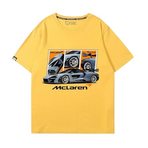 QWZWFC88 Unisex T-Shirt für Mclaren, Schnell trocknend Kurzarm Hochwertiger Stoff T-Shirt Geschenk,Yellow-L QWZWFC88 Unisex T-Shirt für Mclaren, Schnell trocknend Kurzarm Hochwertiger Stoff T-Shirt Geschenk,Yellow-L von QWZWFC88