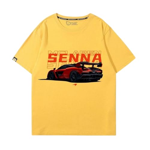 QWZWFC88 Unisex T-Shirt für Mclaren, Schnell trocknend Kurzarm Hochwertiger Stoff T-Shirt Geschenk,Yellow-XS QWZWFC88 Unisex T-Shirt für Mclaren, Schnell trocknend Kurzarm Hochwertiger Stoff T-Shirt Geschenk,Yellow-XS von QWZWFC88