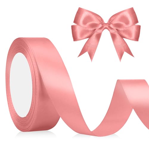 Altrosa Satinband Rosa Geschenkband Weihnachten Roségold 2cm Breit 23M, Schleifenband Rosa, Geschenkband Hochzeit Pink Dekoband Dick Stoffband für Bastelarbeit Geburtstag Geschenkverpackung Seidenband Altrosa Satinband Rosa Geschenkband Weihnachten Roségold 2cm Breit 23M, Schleifenband Rosa, Geschenkband Hochzeit Pink Dekoband Dick Stoffband für Bastelarbeit Geburtstag Geschenkverpackung Seidenband von QWZify