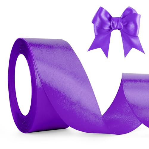 Satinband Lila Geschenkband, 4cm 23M, Helllila Dekoband Schleifenband, Violett Stoffband für Hochzeit Halloween Weihnachten Taufe Geburtstag DIY-Handwerk Geschenkverpackung Deko Seidenband Satinband Lila Geschenkband, 4cm 23M, Helllila Dekoband Schleifenband, Violett Stoffband für Hochzeit Halloween Weihnachten Taufe Geburtstag DIY-Handwerk Geschenkverpackung Deko Seidenband von QWZify