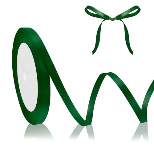 Schleifenband Grün Geschenkband Grün Satinband Grün 6mm 23M Geschenkband Weihnachten Geschenkband Hochzeit, Dekoband Stoffband für Basteln Halloween Geburtstag Geschenkverpackung Seidenband Dunkelgrün Schleifenband Grün Geschenkband Grün Satinband Grün 6mm 23M Geschenkband Weihnachten Geschenkband Hochzeit, Dekoband Stoffband für Basteln Halloween Geburtstag Geschenkverpackung Seidenband Dunkelgrün von QWZify