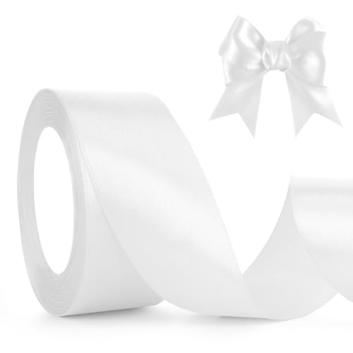 Weiß Geschenkband Schleifenband Weiß 4cm Satinband Weiss Geschenkband Hochzeit 23M Schleifenband Hochzeit Stoffband Dekoband Geschenkbänder für Geschenkverpackung Weihnachten Taufe Basteln Seidenband Weiß Geschenkband Schleifenband Weiß 4cm Satinband Weiss Geschenkband Hochzeit 23M Schleifenband Hochzeit Stoffband Dekoband Geschenkbänder für Geschenkverpackung Weihnachten Taufe Basteln Seidenband von QWZify