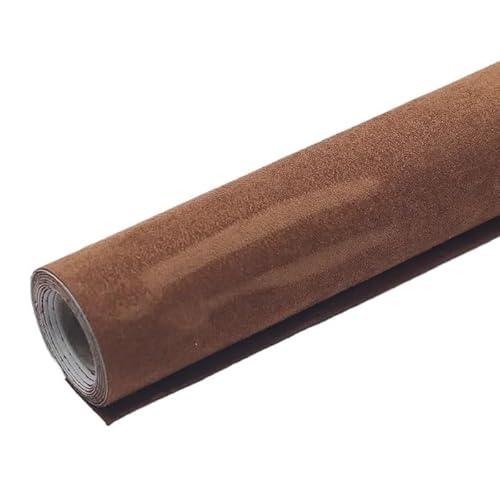 Autohimmelstoff, Dachhimmel Stoff Dachhimmel Stoff for Auto Innenpolster Dekor Reparatur selbstklebende Wildleder Aufkleber Patches(Brown,30x300cm) von QXYOGO