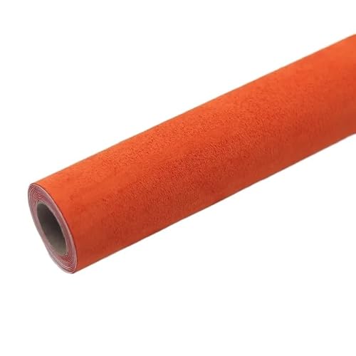 Autohimmelstoff, Dachhimmel Stoff Dachhimmel Stoff for Auto Innenpolster Dekor Reparatur selbstklebende Wildleder Aufkleber Patches(Orange,30x150cm) von QXYOGO