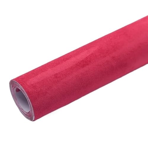 Autohimmelstoff, Dachhimmel Stoff Dachhimmel Stoff for Auto Innenpolster Dekor Reparatur selbstklebende Wildleder Aufkleber Patches(Red,20x150cm) von QXYOGO
