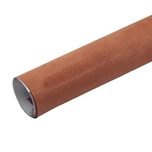 Autohimmelstoff, Dachhimmel Stoff Dachhimmel Stoff for Auto Innenpolster Dekor Reparatur selbstklebende Wildleder Aufkleber Patches(Red yellow,40x150cm) von QXYOGO