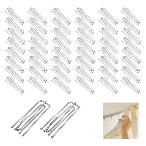 QYDMIN 50 Stück Gardinenhaken Metall,Vorhanghaken aus Edelstahl,4 Zinken Pinch Vorhang Falte Haken,Faltenhaken Metall,Curtain Hooks,Vorhang Haken zum Einh?ngen für Gardinen und Vorhangringe Sch QYDMIN 50 Stück Gardinenhaken Metall,Vorhanghaken aus Edelstahl,4 Zinken Pinch Vorhang Falte Haken,Faltenhaken Metall,Curtain Hooks,Vorhang Haken zum Einh?ngen für Gardinen und Vorhangringe Sch von QYDMIN