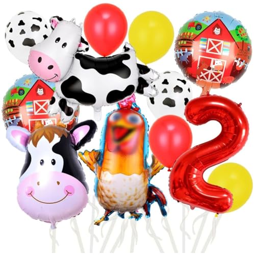 2.Bauernhoftier Geburtstagsdekoration, Bauernhoftier Luftballons, Bauernhof Geburtstag Deko,Bauernhof Tiere Geburtstag Party Decoration,Party-Dekoration, Folienballons, Party-Luftballons 2.Bauernhoftier Geburtstagsdekoration, Bauernhoftier Luftballons, Bauernhof Geburtstag Deko,Bauernhof Tiere Geburtstag Party Decoration,Party-Dekoration, Folienballons, Party-Luftballons von QYEHF