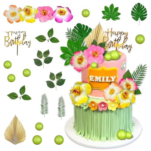 25PCS Hawaiianische Tortendekorationen, Happy Birthday Kuchen Tropische Tortendekorationen, Kuchendekoration luau Kuchendekoration Hawaiianischer Strand 25PCS Hawaiianische Tortendekorationen, Happy Birthday Kuchen Tropische Tortendekorationen, Kuchendekoration luau Kuchendekoration Hawaiianischer Strand von QYEHF
