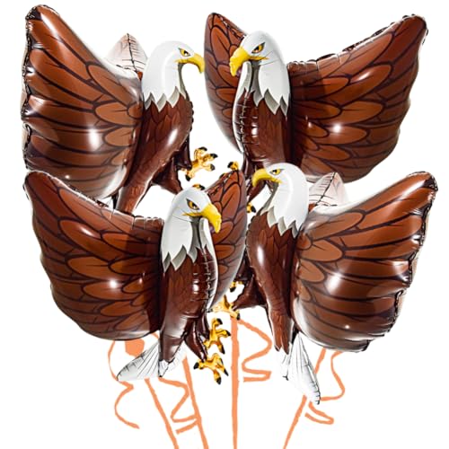 4 PCS Eagle Balloons, Foil Balloon Eagle in Brown,Eagle Foil Balloon, Large Helium Foil Animal Balloon, Party, Birthday Decoration,83 x 66 cm 4 PCS Eagle Balloons, Foil Balloon Eagle in Brown,Eagle Foil Balloon, Large Helium Foil Animal Balloon, Party, Birthday Decoration,83 x 66 cm von QYEHF