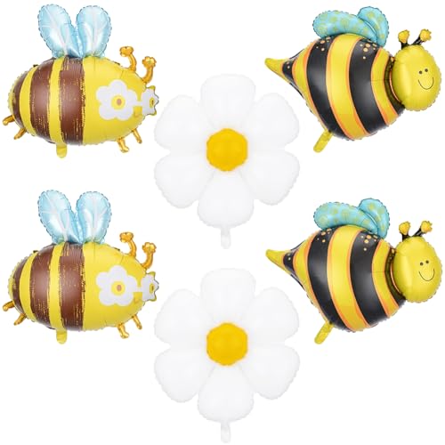 Biene Folienballon,6 Stück Bienen Deko Geburtstag Folienballon,Gänseblümchen Deko Folienballon Blume, Folienballon Bienen für party Geburtstag Party Deko,Biene Thema Party Biene Folienballon,6 Stück Bienen Deko Geburtstag Folienballon,Gänseblümchen Deko Folienballon Blume, Folienballon Bienen für party Geburtstag Party Deko,Biene Thema Party von QYEHF