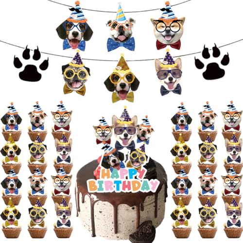 Hunde Geburtstag Banner,Buntes Hund Geburtstag Party Set,Hund Birthday Party Dekorations,Hundetorte Tortendekoration,Hund Geburtstagsfeier Dekoration für Geburtstags Party Dekorationen Hunde Geburtstag Banner,Buntes Hund Geburtstag Party Set,Hund Birthday Party Dekorations,Hundetorte Tortendekoration,Hund Geburtstagsfeier Dekoration für Geburtstags Party Dekorationen von QYEHF