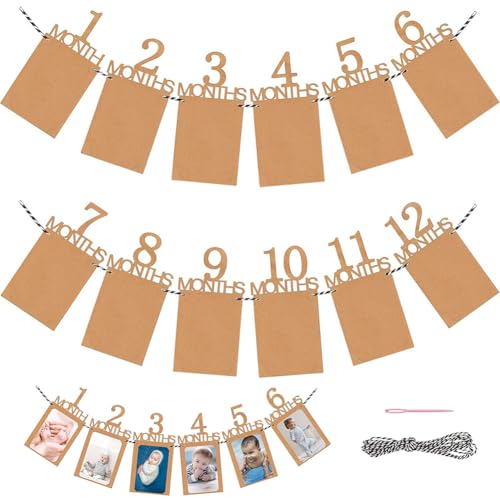 QYEHF Foto Girlande 1 Geburtstag, Foto Banner 1. Girlande zum Geburtstag 1 bis 12 Monate,Hängende Foto Wanddekoration, erste heilige Kommunion,Taufe, Party Dekor QYEHF Foto Girlande 1 Geburtstag, Foto Banner 1. Girlande zum Geburtstag 1 bis 12 Monate,Hängende Foto Wanddekoration, erste heilige Kommunion,Taufe, Party Dekor von QYEHF