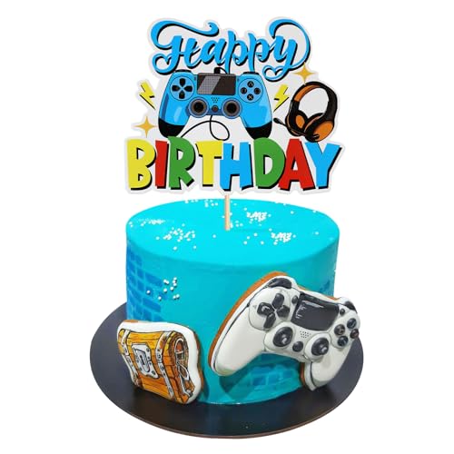 Videospiel Cupcake Toppers, 17PCS Video Game Cake Topper, Happy Birthday Cake Decoration Game Supplies for Children Girls Boys Party Cake Party Geschenk-Blau Videospiel Cupcake Toppers, 17PCS Video Game Cake Topper, Happy Birthday Cake Decoration Game Supplies for Children Girls Boys Party Cake Party Geschenk-Blau von QYEHF