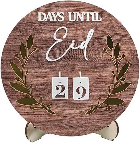 Ramadan Deko | Ramadan Kalender Aus Holz, 2024-Kalender, Ramadan-Countdown, Holz-Tischdekoration, Dekoration für Ramadan-Kareem-Tischplatte, DIY Ramadan Dekoration 30 Tage Countdown (Typ 1) von QYMDRION