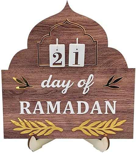 Ramadan Deko | Ramadan Kalender Aus Holz, 2024-Kalender, Ramadan-Countdown, Holz-Tischdekoration, Dekoration für Ramadan-Kareem-Tischplatte, DIY Ramadan Dekoration 30 Tage Countdown (Typ 2) von QYMDRION